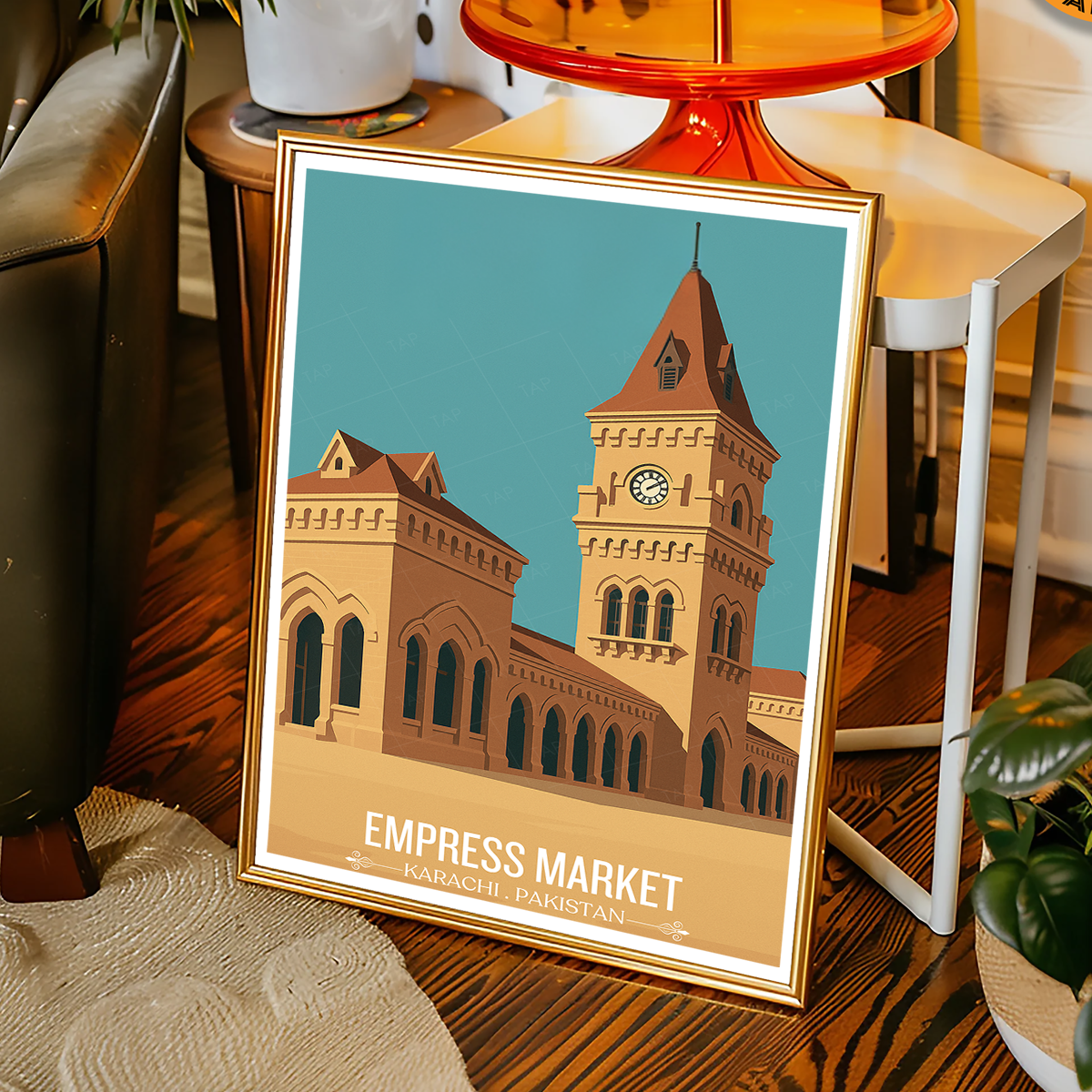 Empress Market - Karachi - Travel Wall Art Print - - Travel Art Poster