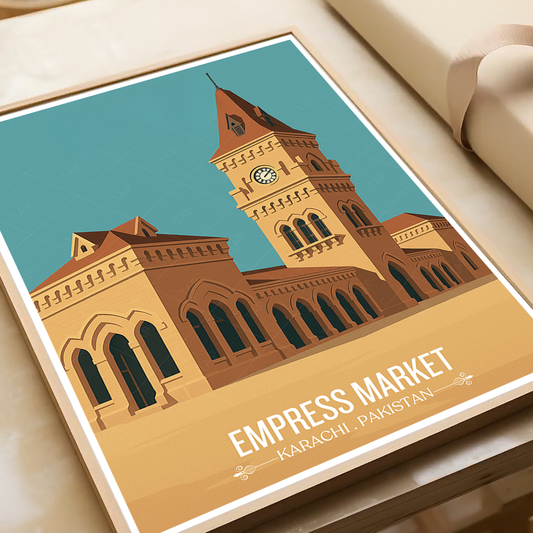 Empress Market - Karachi - Travel Wall Art Print - - Travel Art Poster