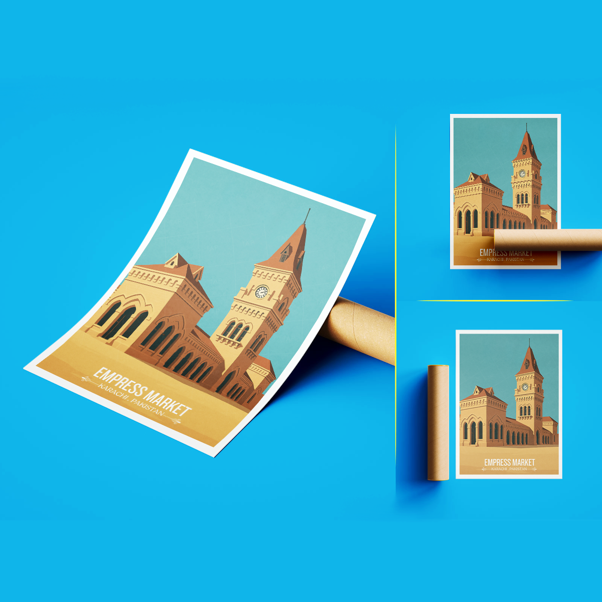Empress Market - Karachi - Travel Wall Art Print - - Travel Art Poster