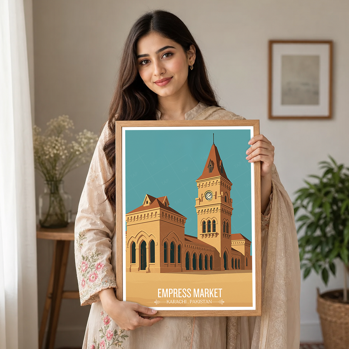 Empress Market - Karachi - Travel Wall Art Print - - Travel Art Poster