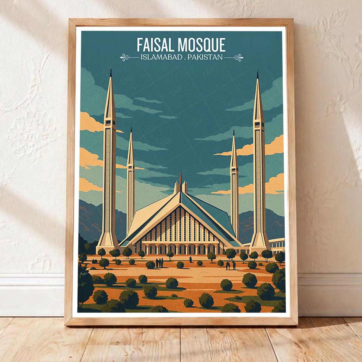 Faisal Mosque - Masjid - Islamabad - Koh-e-Saar - Travel Wall Art Print - - Travel Art Poster