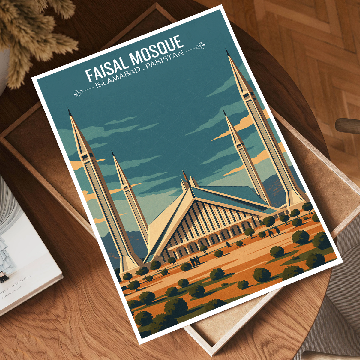 Faisal Mosque - Masjid - Islamabad - Koh-e-Saar - Travel Wall Art Print - - Travel Art Poster