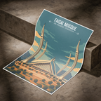 Faisal Mosque - Masjid - Islamabad - Koh-e-Saar - Travel Wall Art Print - - Travel Art Poster