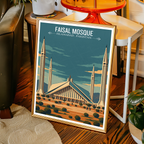 Faisal Mosque - Masjid - Islamabad - Koh-e-Saar - Travel Wall Art Print - - Travel Art Poster