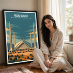 Faisal Mosque - Masjid - Islamabad - Koh-e-Saar - Travel Wall Art Print - - Travel Art Poster