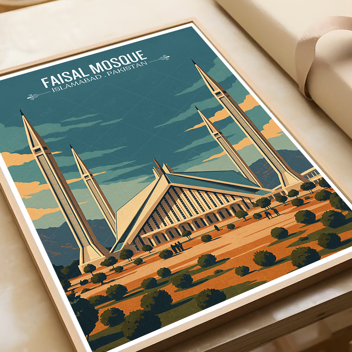 Faisal Mosque - Masjid - Islamabad - Koh-e-Saar - Travel Wall Art Print - - Travel Art Poster