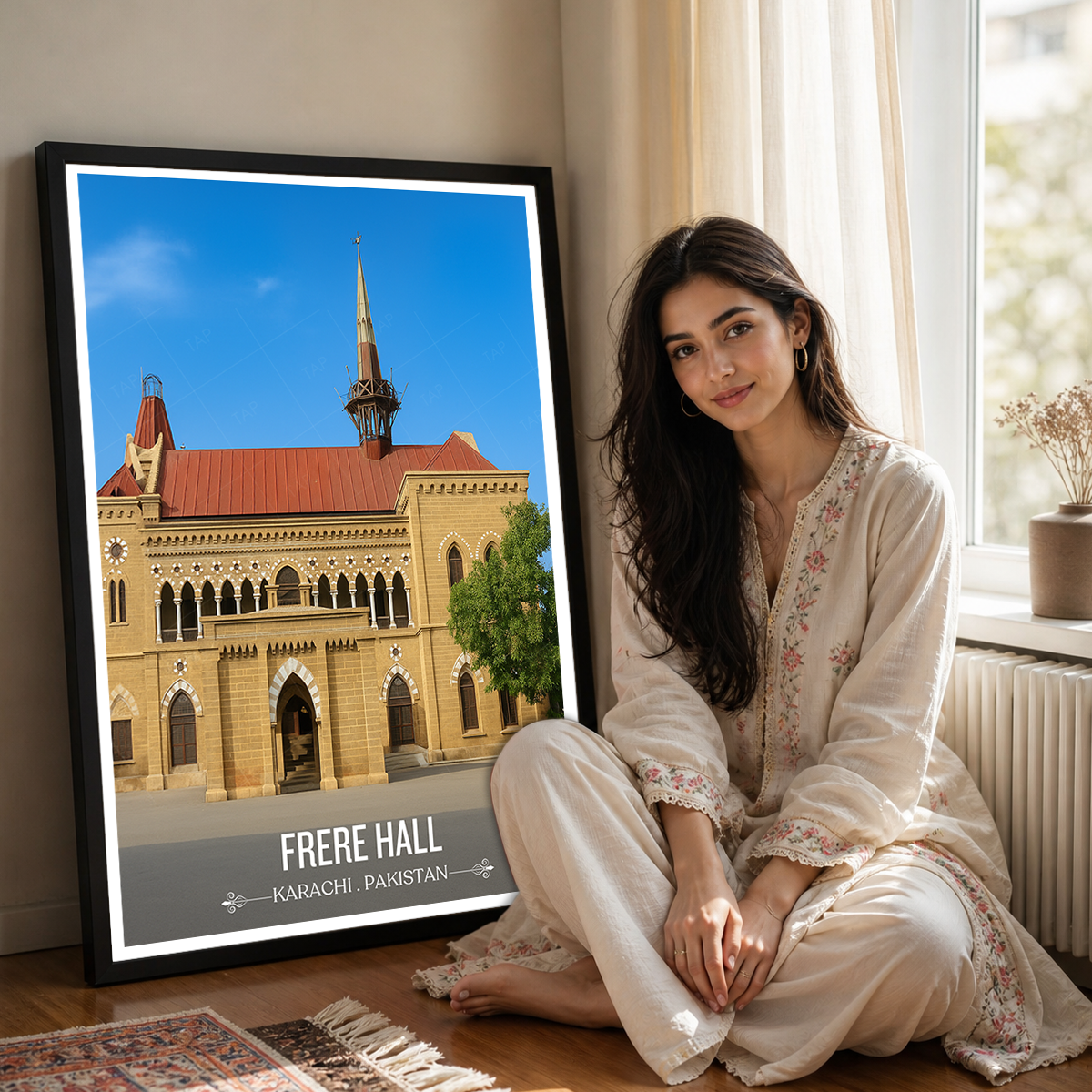 Sir Henry Bartle Frere Hall - Karachi - Travel Wall Art Print - - Travel Art Poster