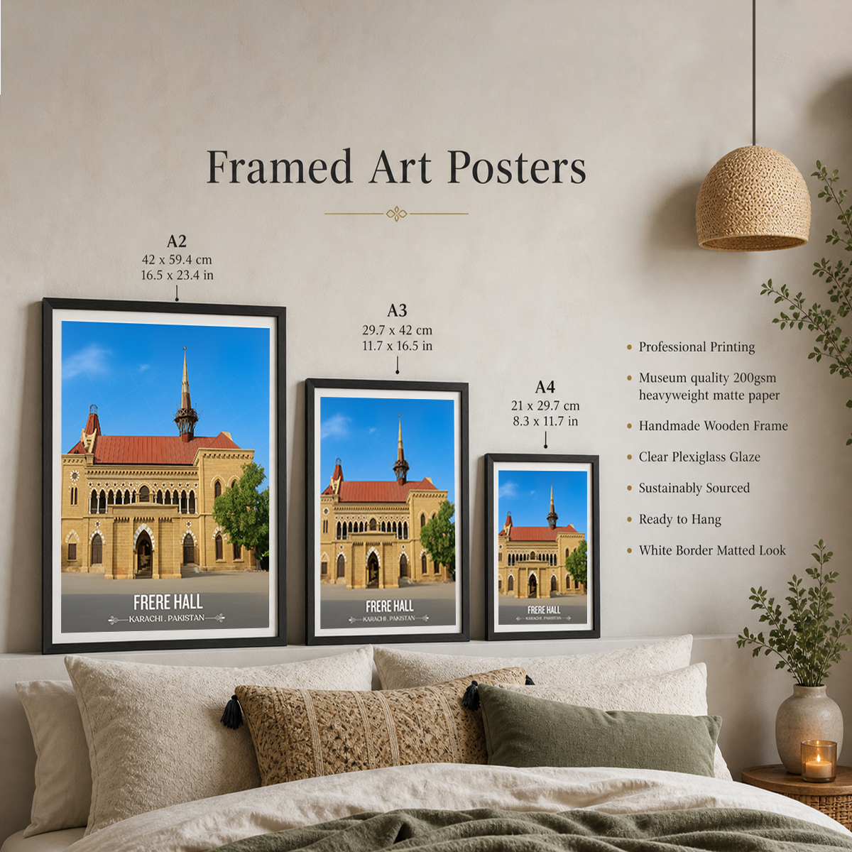 Sir Henry Bartle Frere Hall - Karachi - Travel Wall Art Print - - Travel Art Poster