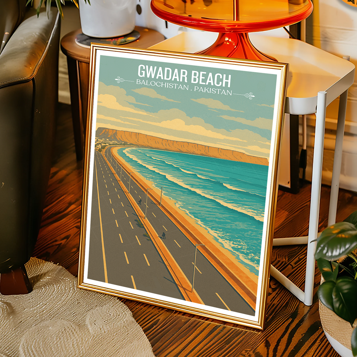 Gawadar Beach - Baluchistan - Arabian Sea - Travel Wall Art Print - - Travel Art Poster