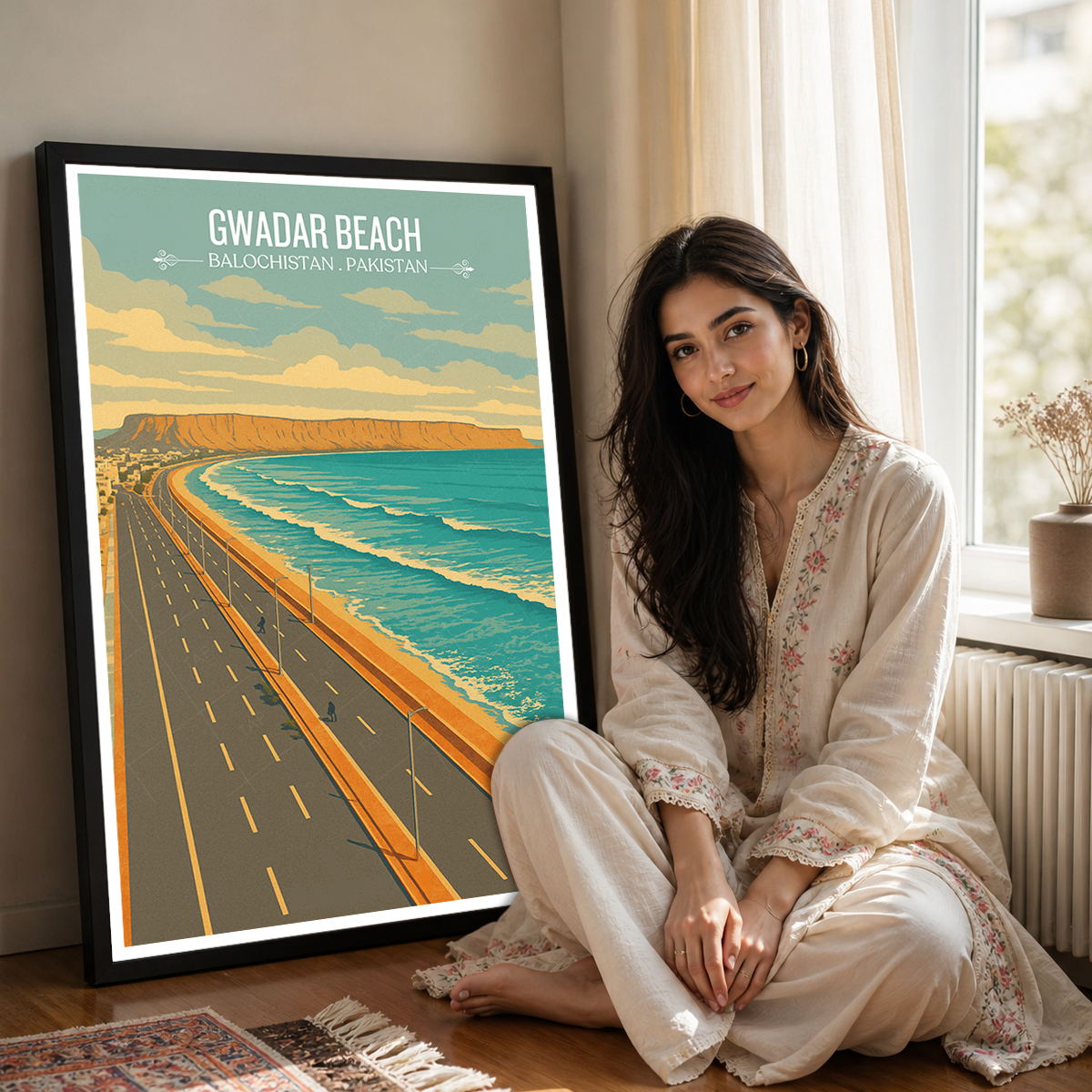 Gawadar Beach - Baluchistan - Arabian Sea - Travel Wall Art Print - - Travel Art Poster