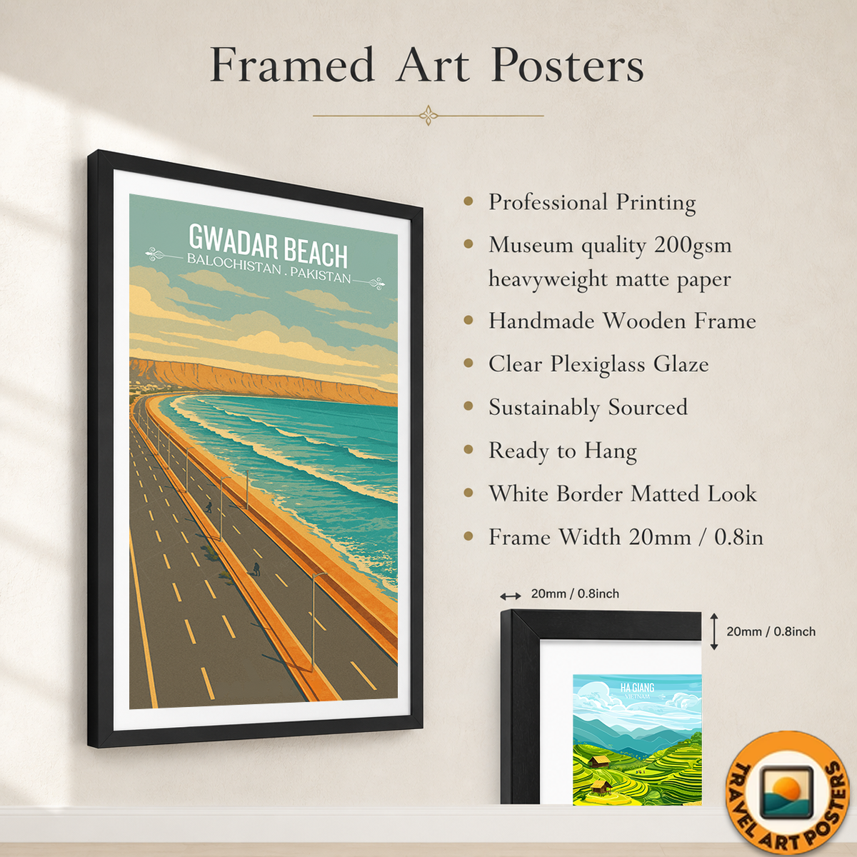 Gawadar Beach - Baluchistan - Arabian Sea - Travel Wall Art Print - - Travel Art Poster