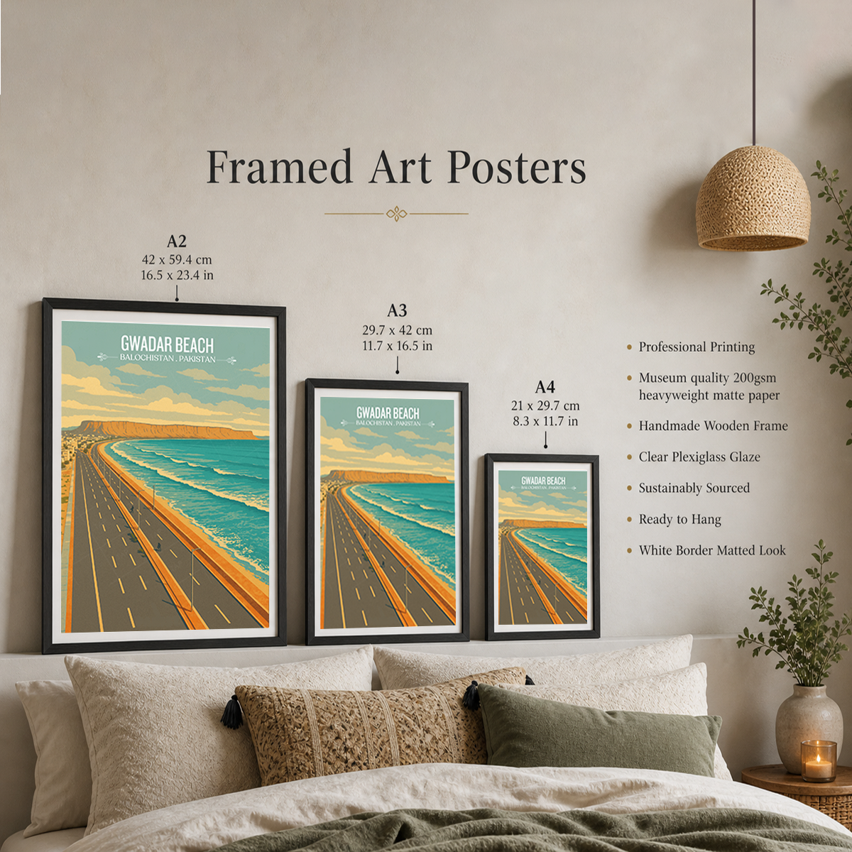 Gawadar Beach - Baluchistan - Arabian Sea - Travel Wall Art Print - - Travel Art Poster