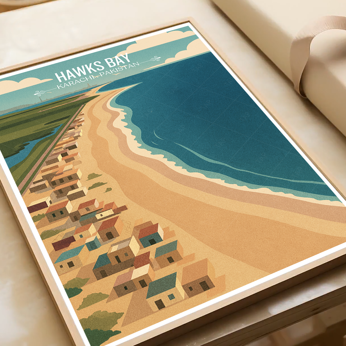 Hawks Bay - Karachi - Sindh - Arabian Sea - Travel Wall Art Print - - Travel Art Poster