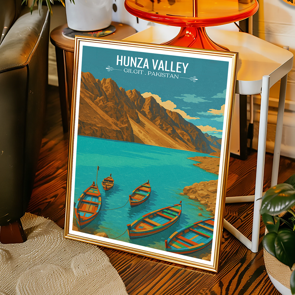 Hunza Valley - Gilgit-Baltistan - Northern Areas - Travel Wall Art Print - - Travel Art Poster
