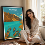 Hunza Valley - Gilgit-Baltistan - Northern Areas - Travel Wall Art Print - - Travel Art Poster