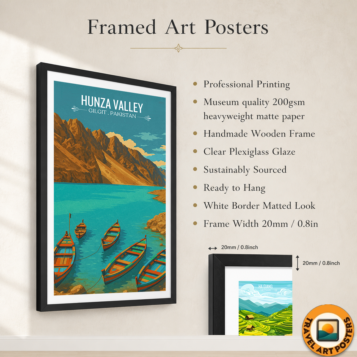 Hunza Valley - Gilgit-Baltistan - Northern Areas - Travel Wall Art Print - - Travel Art Poster