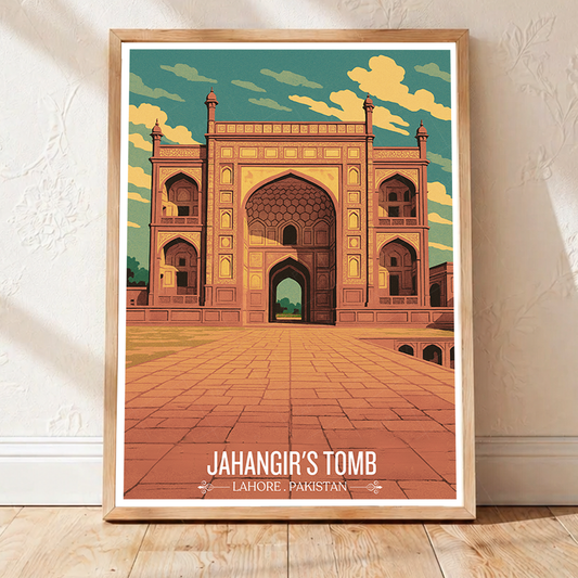 Jahangir Tomb - Lahore - Travel Wall Art Print - - Travel Art Poster