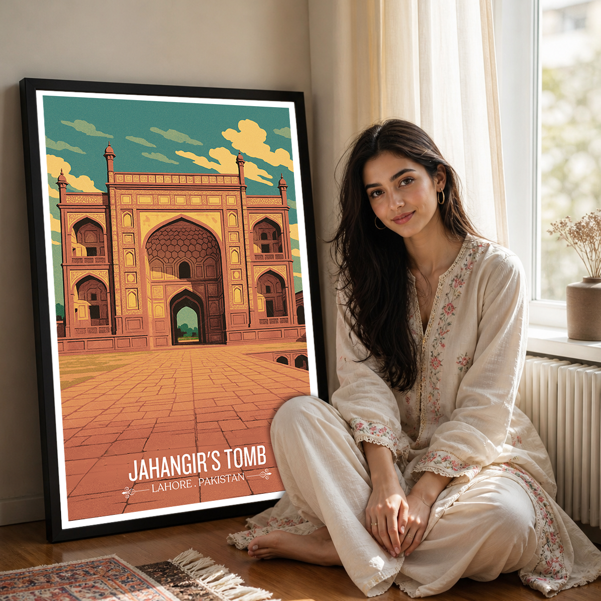 Jahangir Tomb - Lahore - Travel Wall Art Print - - Travel Art Poster