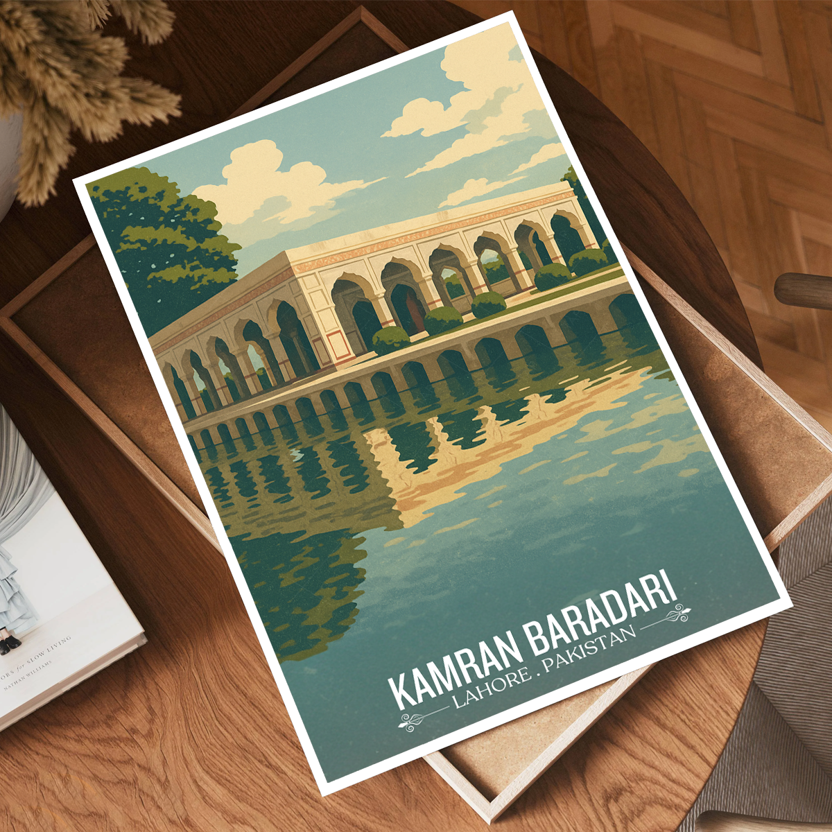 Kamran Baradari - Lahore - Ravi River - Travel Wall Art Print - - Travel Art Poster