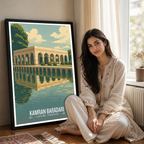 Kamran Baradari - Lahore - Ravi River - Travel Wall Art Print - - Travel Art Poster