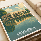 Kamran Baradari - Lahore - Ravi River - Travel Wall Art Print - - Travel Art Poster