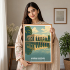Kamran Baradari - Lahore - Ravi River - Travel Wall Art Print - - Travel Art Poster