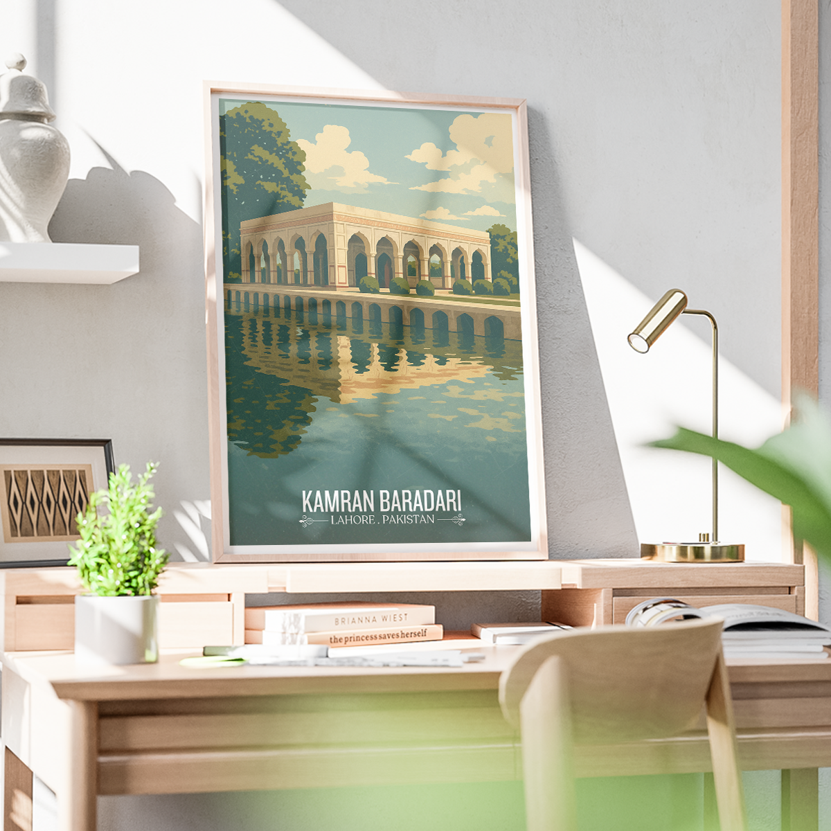 Kamran Baradari - Lahore - Ravi River - Travel Wall Art Print - - Travel Art Poster