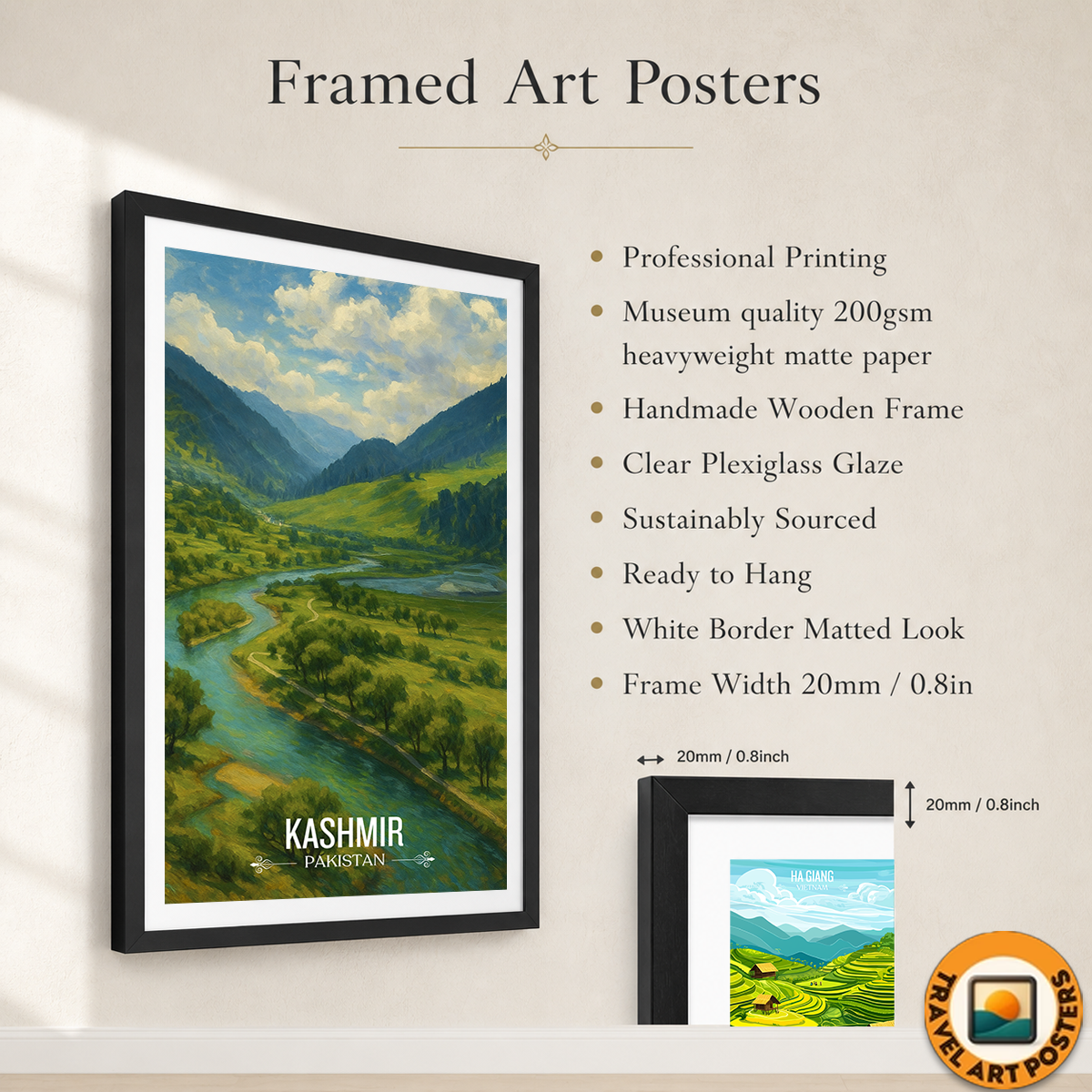 Azad Kashmir - Pakistan - Northern Area - Travel Wall Art Print - - Travel Art Poster