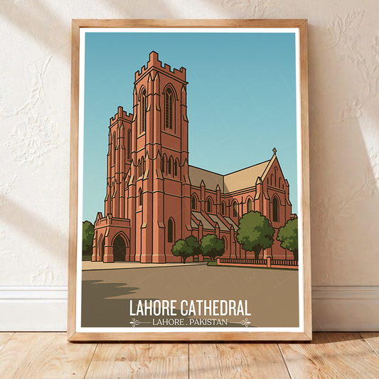 Sacred Heart Cathedral - Historical Church - Lahore - Travel Wall Art Print - - Travel Art Poster