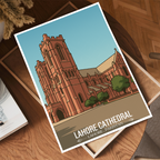 Sacred Heart Cathedral - Historical Church - Lahore - Travel Wall Art Print - - Travel Art Poster