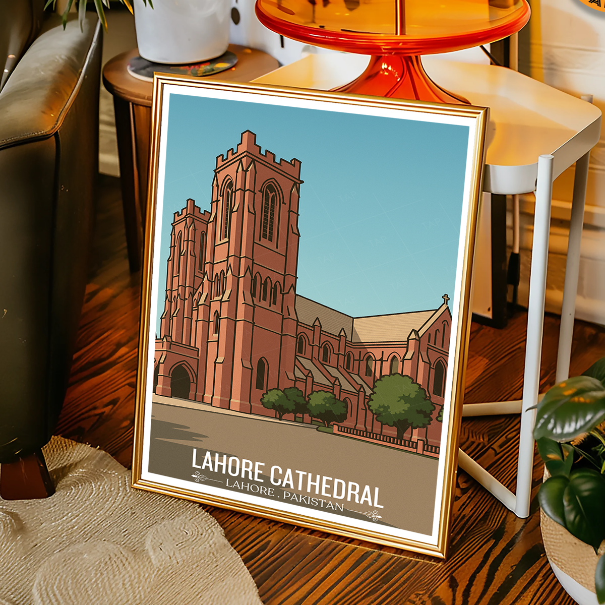 Sacred Heart Cathedral - Historical Church - Lahore - Travel Wall Art Print - - Travel Art Poster