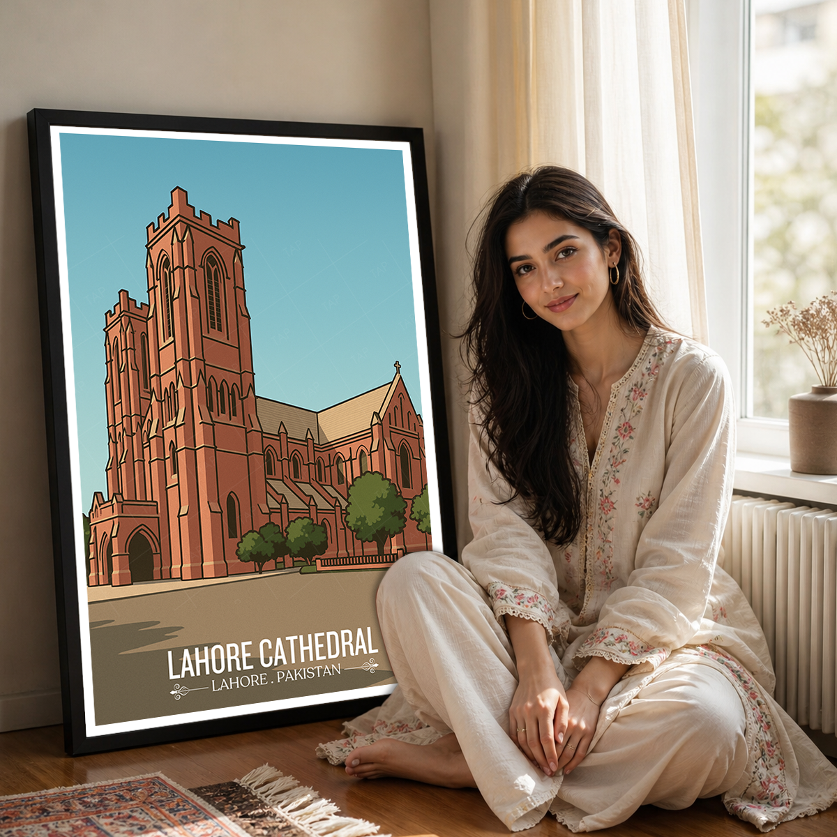 Sacred Heart Cathedral - Historical Church - Lahore - Travel Wall Art Print - - Travel Art Poster