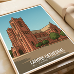 Sacred Heart Cathedral - Historical Church - Lahore - Travel Wall Art Print - - Travel Art Poster
