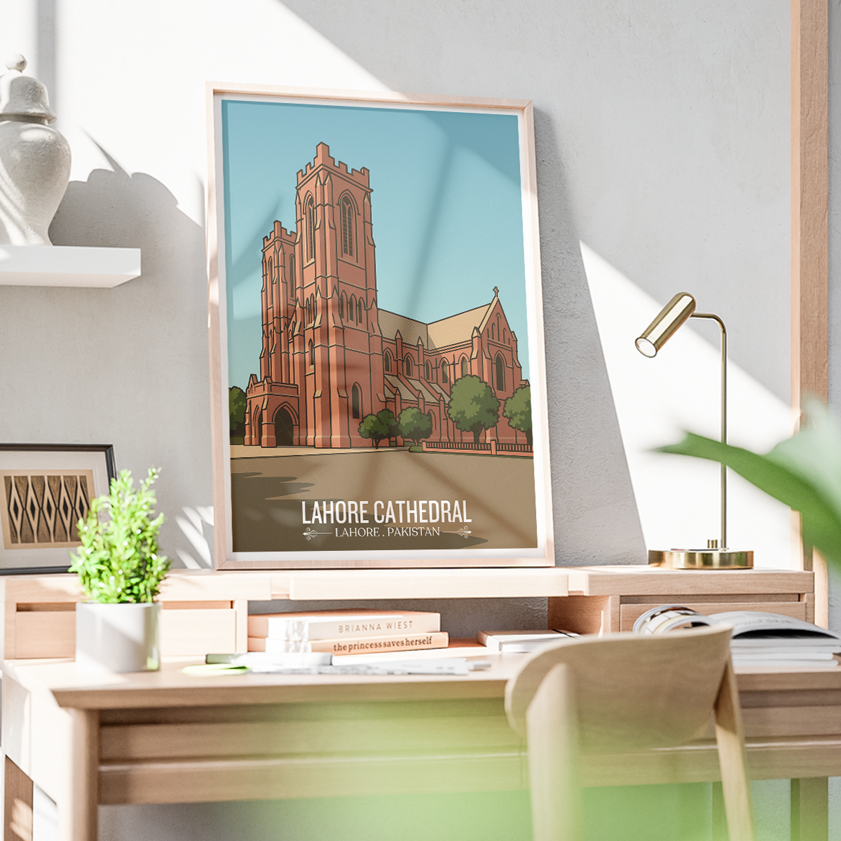 Sacred Heart Cathedral - Historical Church - Lahore - Travel Wall Art Print - - Travel Art Poster