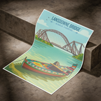 Landsowne Bridge - Indus River - Sindh - Travel Wall Art Print - - Travel Art Poster
