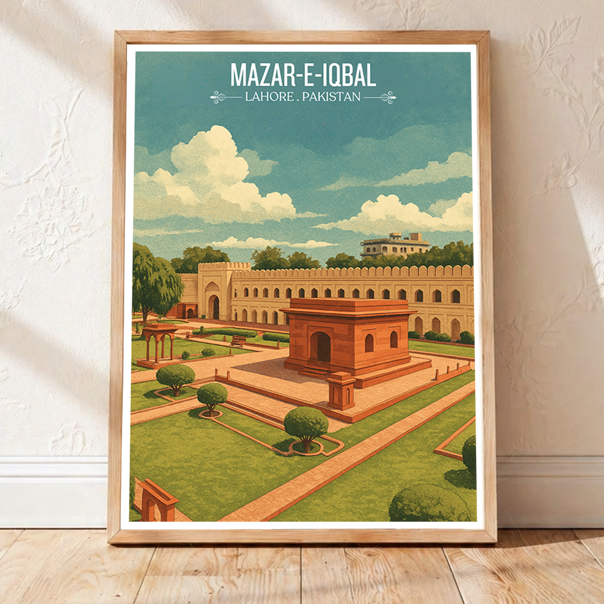 Mazar-e-Iqbal - Poet of East Tomb - Lahore - Travel Wall Art Print - - Travel Art Poster