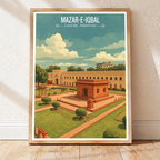 Mazar-e-Iqbal - Poet of East Tomb - Lahore - Travel Wall Art Print - - Travel Art Poster