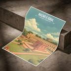 Mazar-e-Iqbal - Poet of East Tomb - Lahore - Travel Wall Art Print - - Travel Art Poster