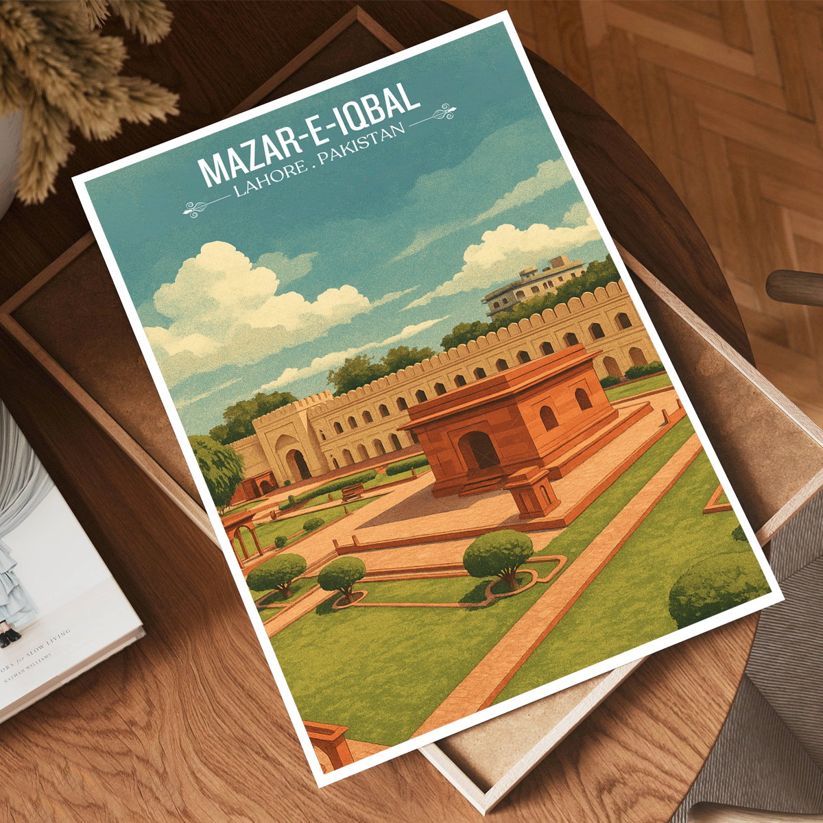 Mazar-e-Iqbal - Poet of East Tomb - Lahore - Travel Wall Art Print - - Travel Art Poster