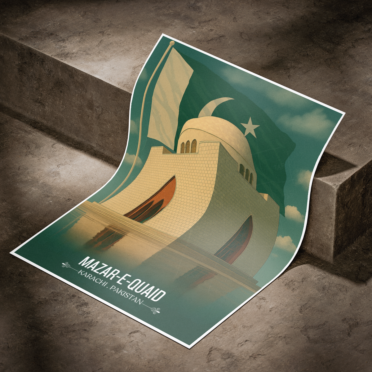 Mazar-e-Quaid - Karachi - Father of Nation - Travel Wall Art Print - - Travel Art Poster