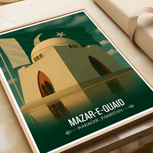 Mazar-e-Quaid - Karachi - Father of Nation - Travel Wall Art Print - - Travel Art Poster