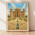 Shiv Rattan Mohatta Palace - Karachi - Rajasthan Mughal Era - Travel Wall Art Print - - Travel Art Poster