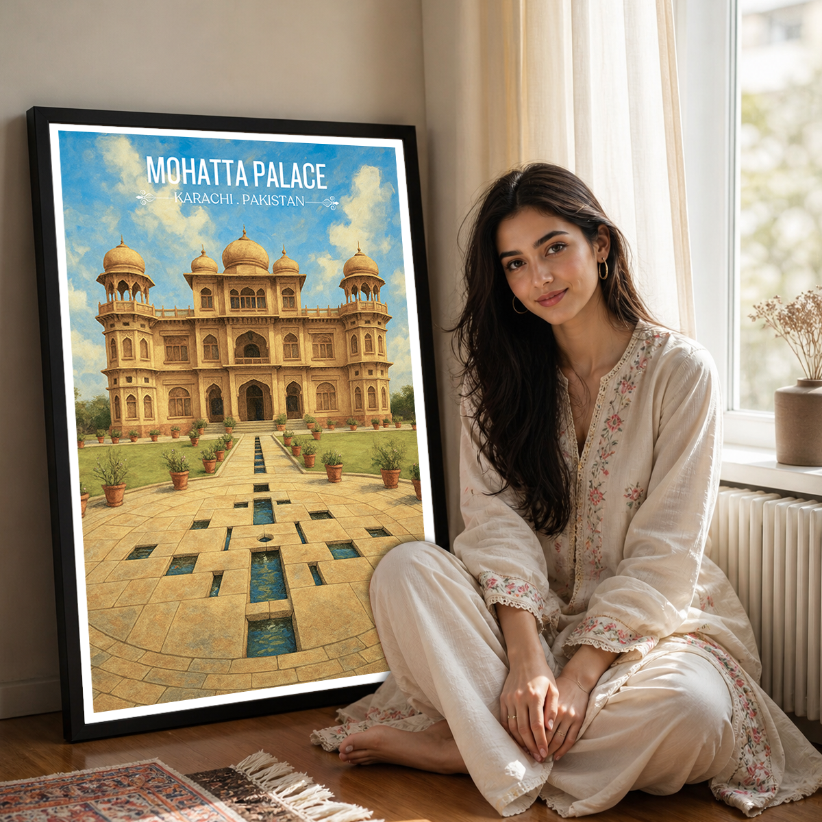 Shiv Rattan Mohatta Palace - Karachi - Rajasthan Mughal Era - Travel Wall Art Print - - Travel Art Poster
