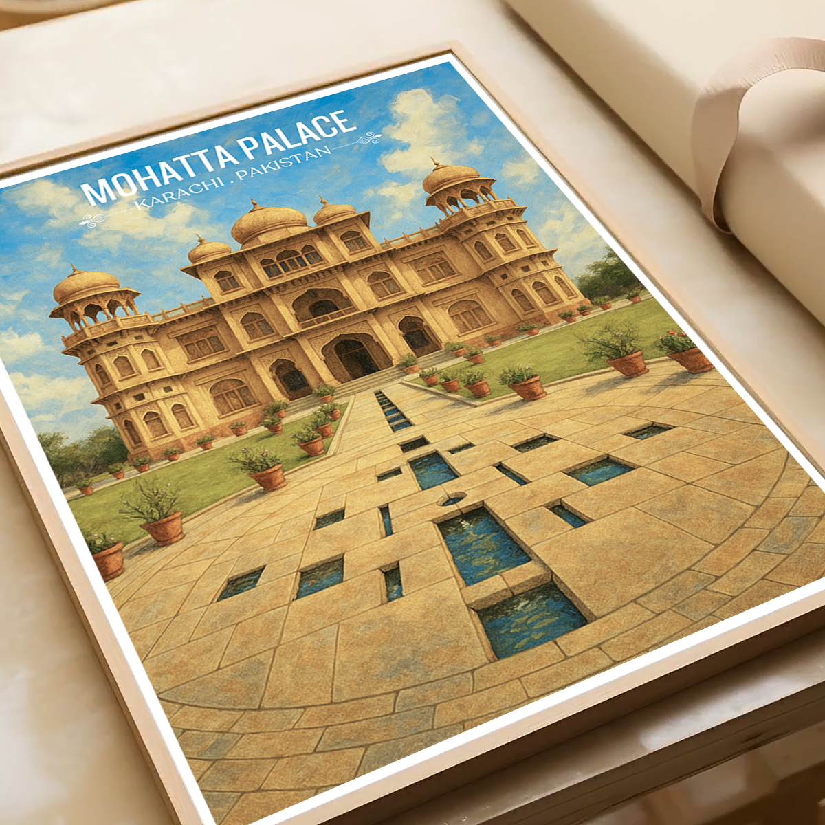 Shiv Rattan Mohatta Palace - Karachi - Rajasthan Mughal Era - Travel Wall Art Print - - Travel Art Poster