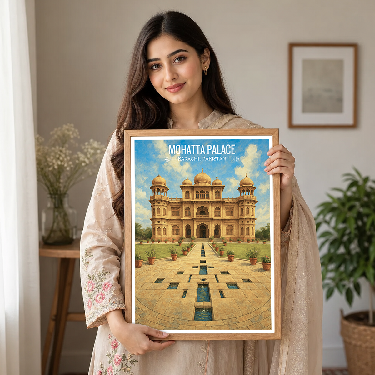 Shiv Rattan Mohatta Palace - Karachi - Rajasthan Mughal Era - Travel Wall Art Print - - Travel Art Poster