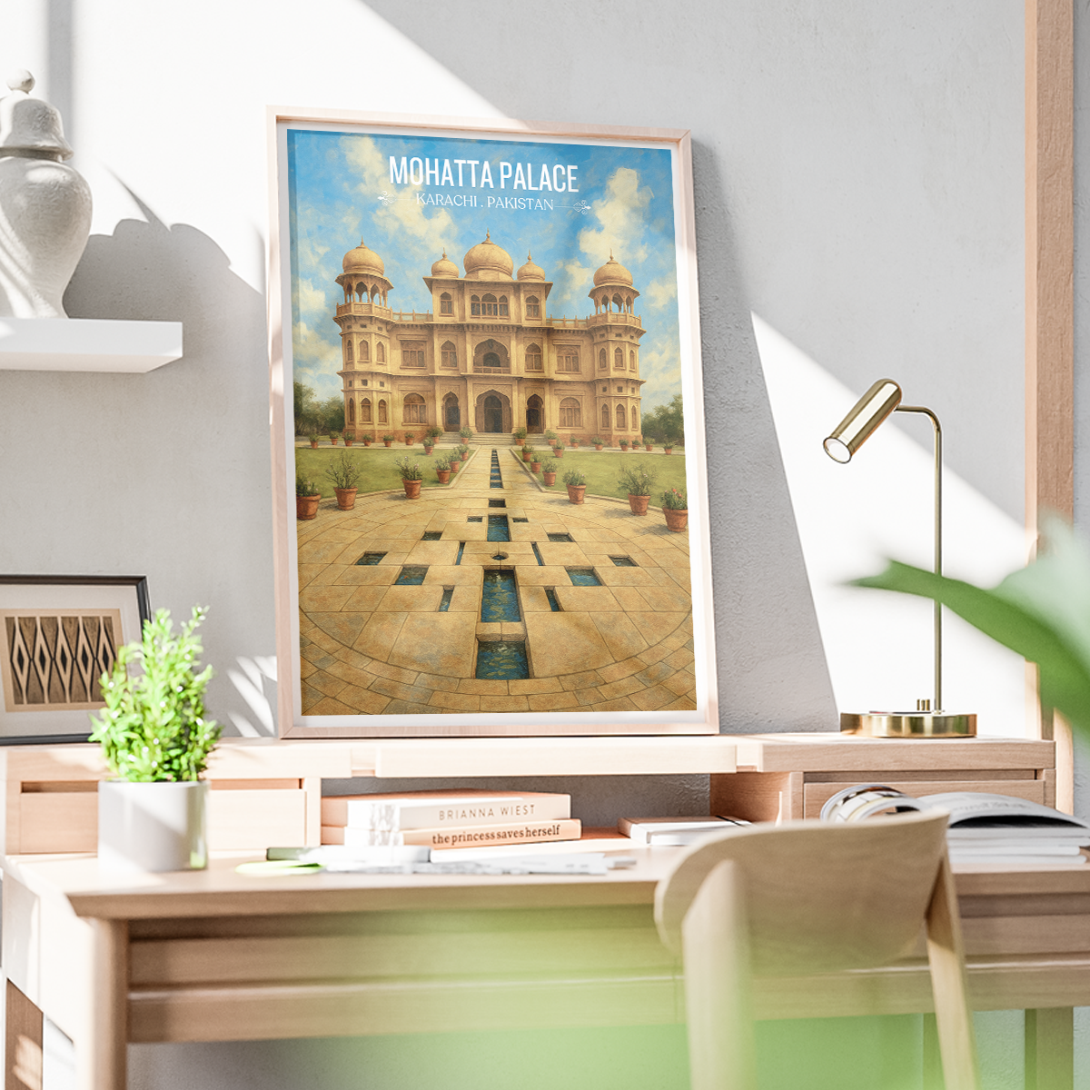 Shiv Rattan Mohatta Palace - Karachi - Rajasthan Mughal Era - Travel Wall Art Print - - Travel Art Poster