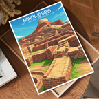 Mohen Jo Daro - Larkana - Ancient Village - Travel Wall Art Print - - Travel Art Poster