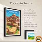 Mohen Jo Daro - Larkana - Ancient Village - Travel Wall Art Print - - Travel Art Poster