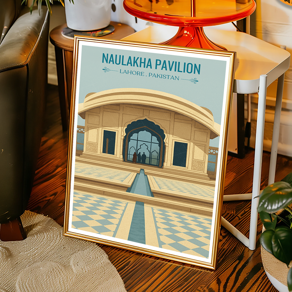 Naulakha Pavilion - Shahi Fort - Lahore - Mughal Art - Travel Wall Art Print - - Travel Art Poster