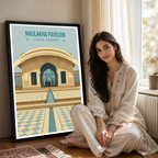 Naulakha Pavilion - Shahi Fort - Lahore - Mughal Art - Travel Wall Art Print - - Travel Art Poster